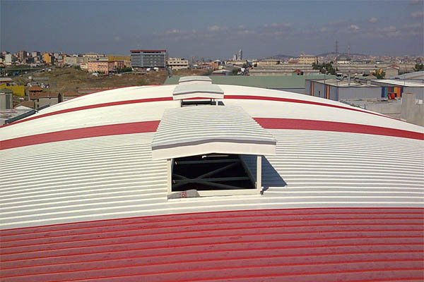 garanti çatı kadosan antrepo çatı kaplama uygulaması